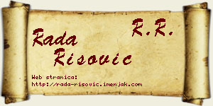 Rada Risović vizit kartica